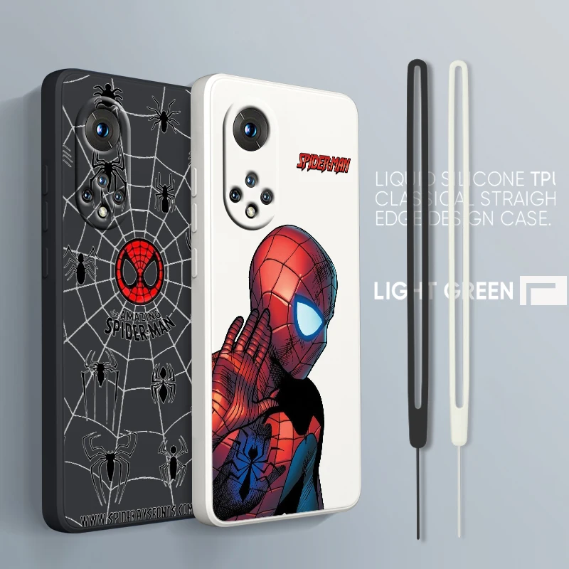 

Marvel Avengers Spiderman For Xiaomi POCO C50 C40 X4 M5S F4 M4 X3 F3 M3 C3 Pro GT NFC 4G 5G Liquid Rope Silicone Phone Case