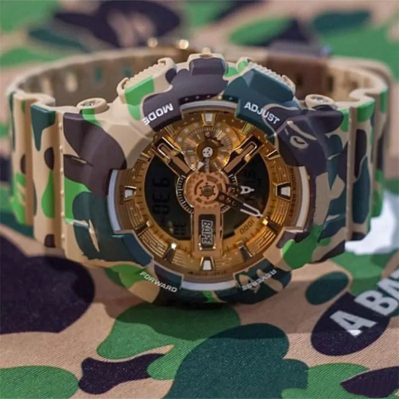 

Sports Quartz Men's Digital Watch LED Automatic Hand Lift Light Waterproof World Time Full Function PU G Series