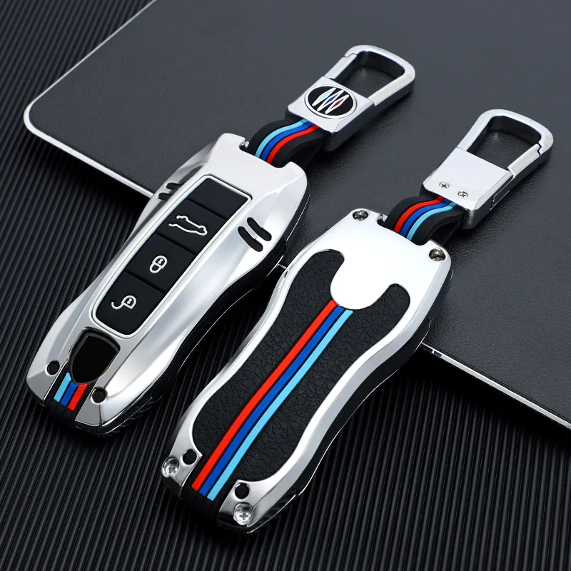 

Alloy Car Key Cover Case Shell Key Bag for Porsche 911 992 Panamera Cayenne Series 2017-2020 Accessories Car-Styling