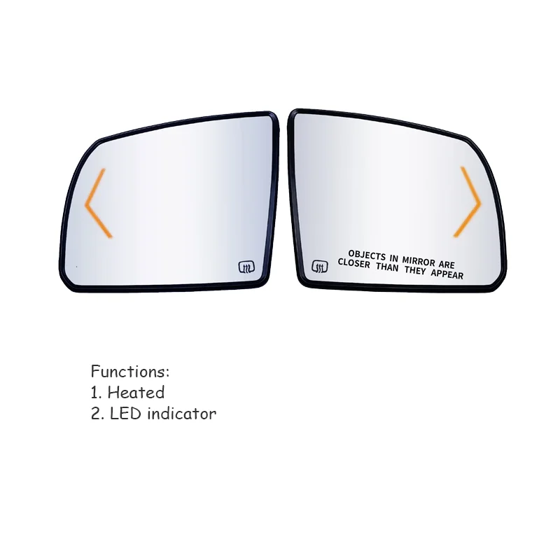 

Левая и правая сторона зеркала заднего вида, стеклянная линза для Toyota Tundra Sequoia 2007-2019, светодиодная точка обнаружения, автомобильные зеркала