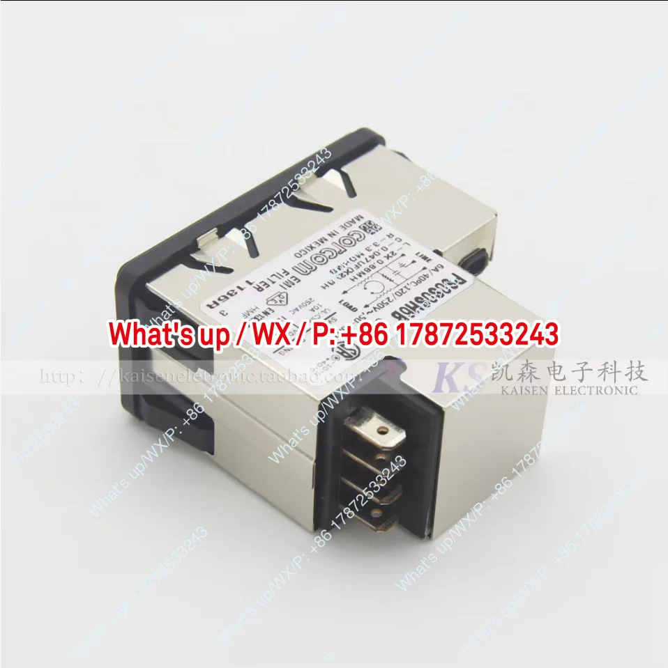 Фото Фильтр Corcom DH6B 7-6609940-6, 6А, с низким уровнем утечек, для усилителей мощности и аудиооборудования, TE №3