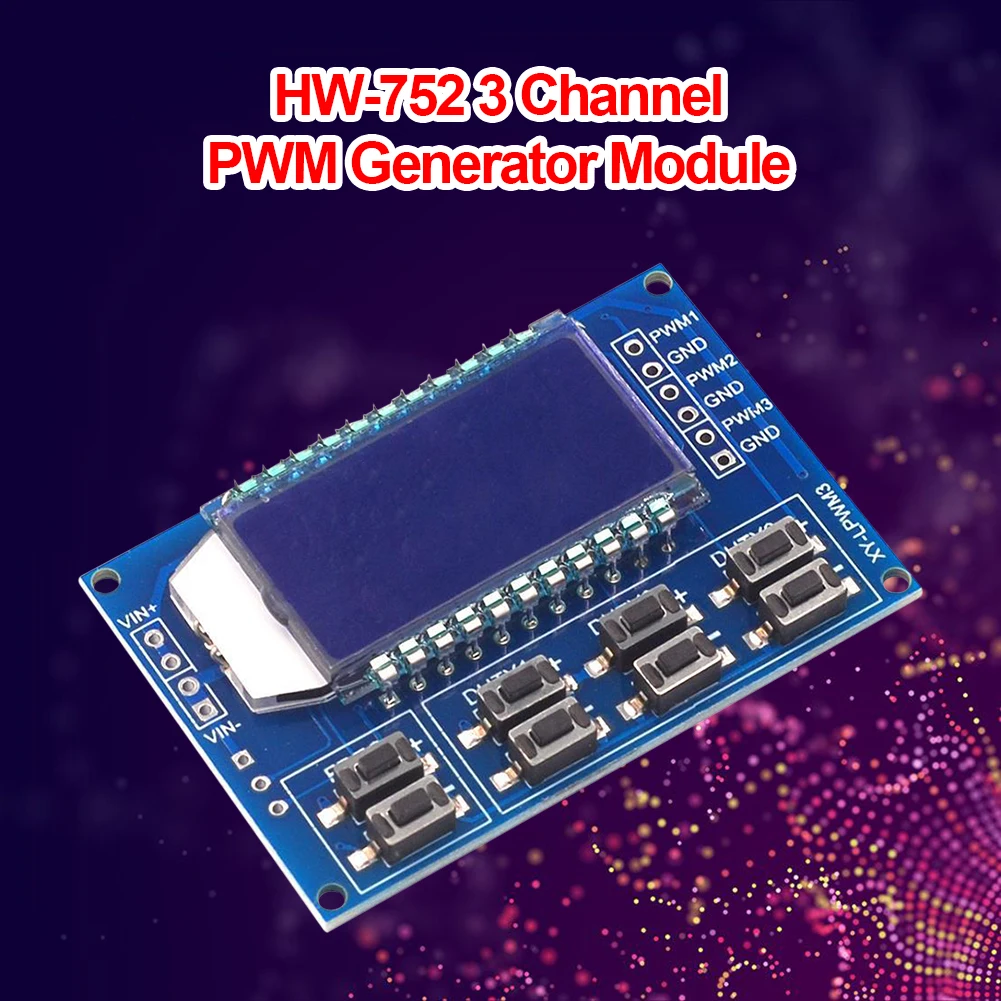Модуль импульсной частоты плата генератора 3-CH LCD PWM Board 1 Гц 150 кГц Регулируемая