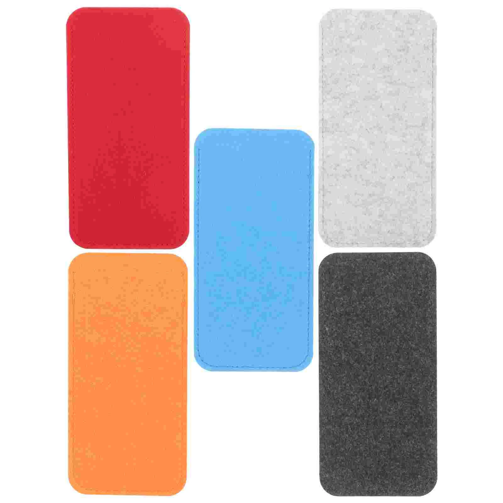 

5pcs Glasses Pouch Sunglass Travel Case Felt Glasses Pouch Travel Case Pouch