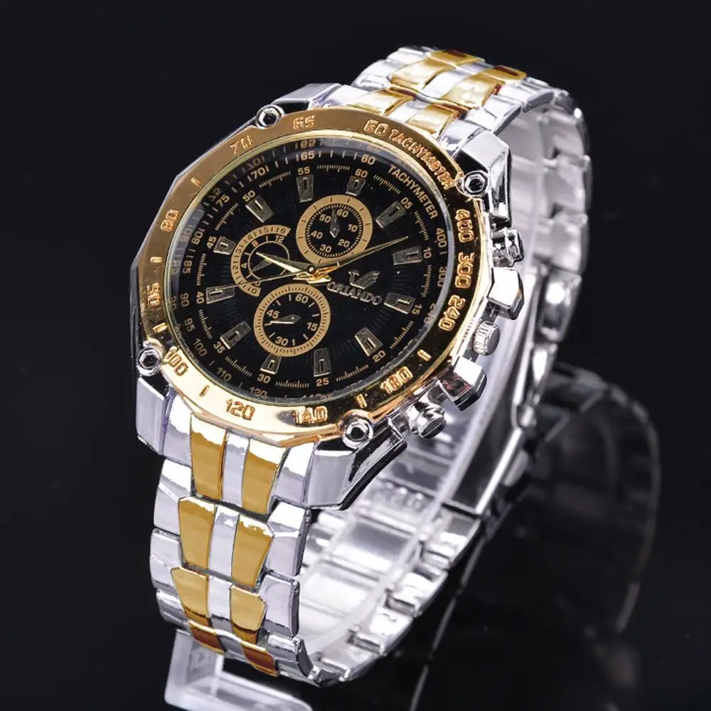 

ORLANDO Brand Watch Luxury Gold Watches Men Stainless Steel Quartz Wristwatches Men horloge man relogio masculino reloj hombre