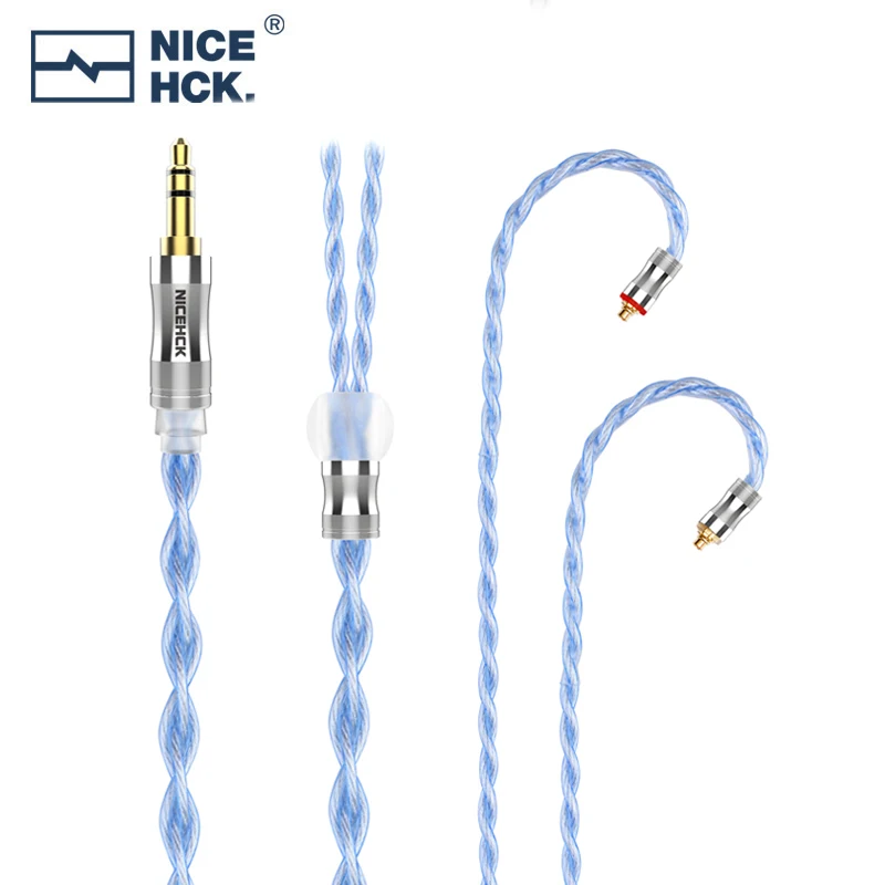

NiceHCK BlueRose 4-жильный Тайвань 7N посеребренный OCC Сменный кабель для наушников 3,5/2,5/4,4 мм MMCX/2Pin/QDC SE846 DB1 Lofty Topguy