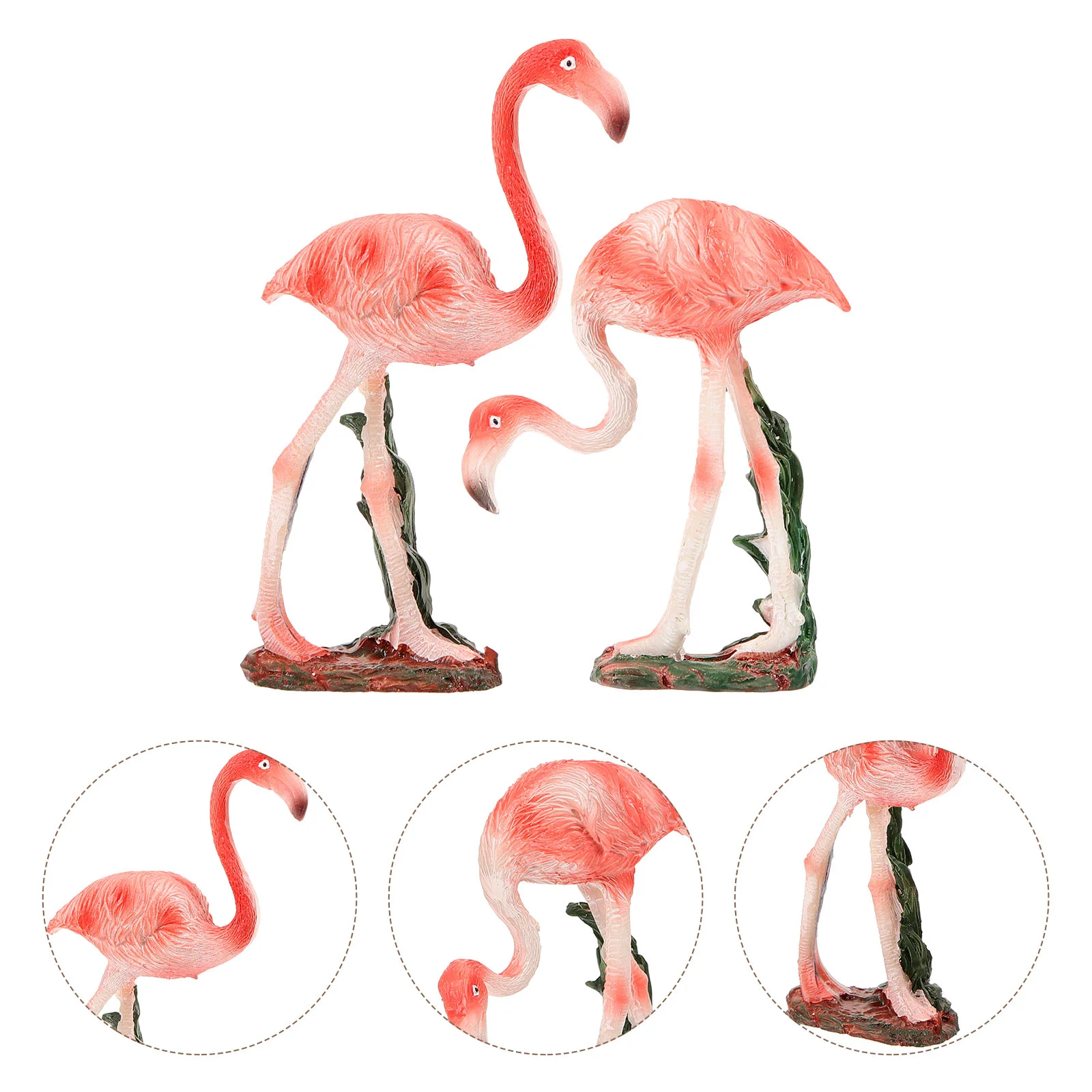

2pcs Creative Flamingo Model Simulated Flamingo Decor Garden Flamingo Figurine Home Decor