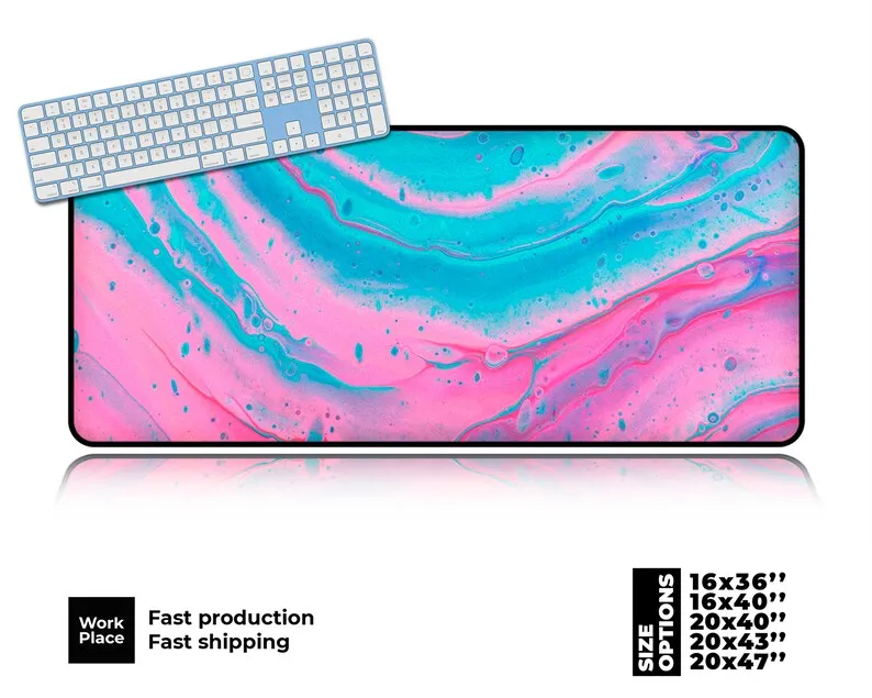 

Синий Настольный коврик из мрамора, подставка под мрамор, подставки под мрамор, коврики для мыши, большой коврик для мыши, украшение для стол...