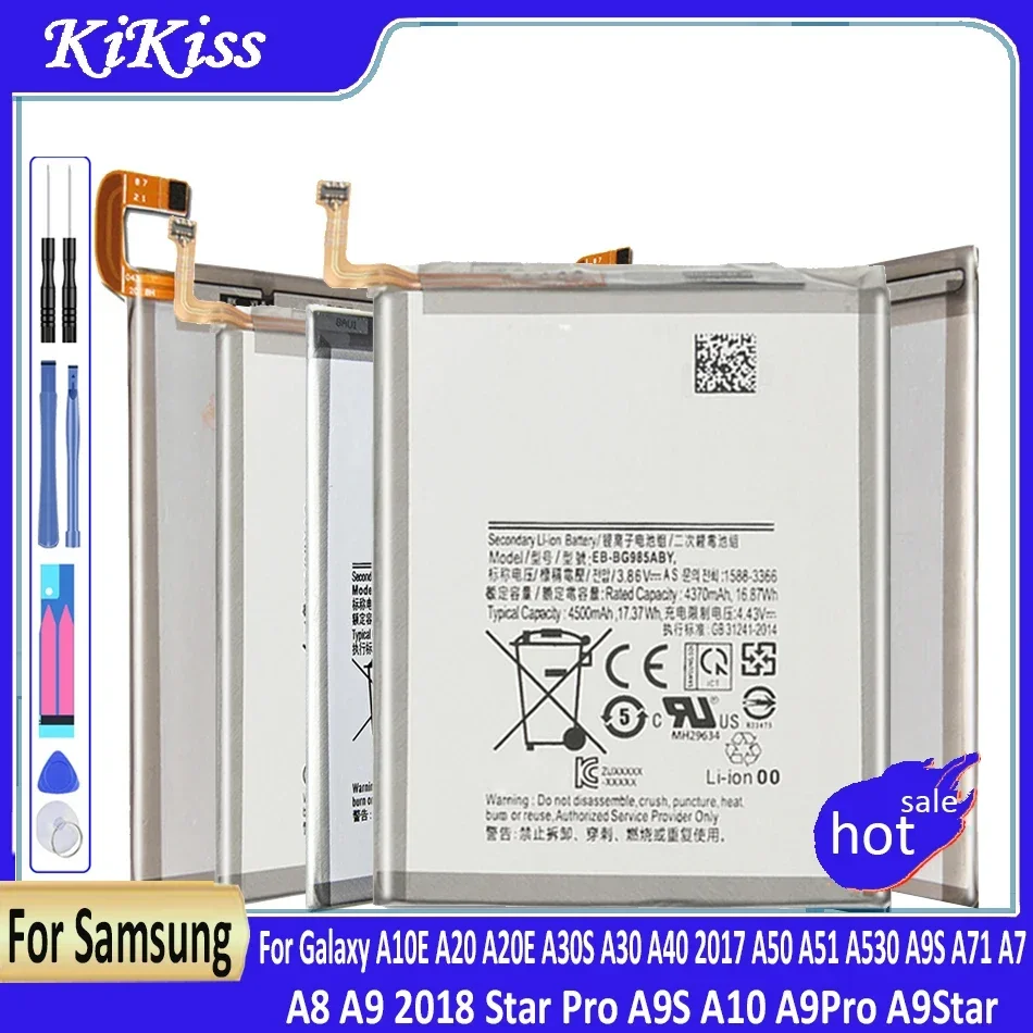 Аккумулятор для Samsung Galaxy A10E A20 A20E A30S A30 A40 2017 A50 A51 A530 A9S A71 A7 A8 A9 2018 Star Pro A10 A9Pro A9Star