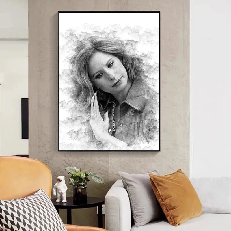Картина Barbra Streisand художественный плакат на холсте картины персонажи под дождем