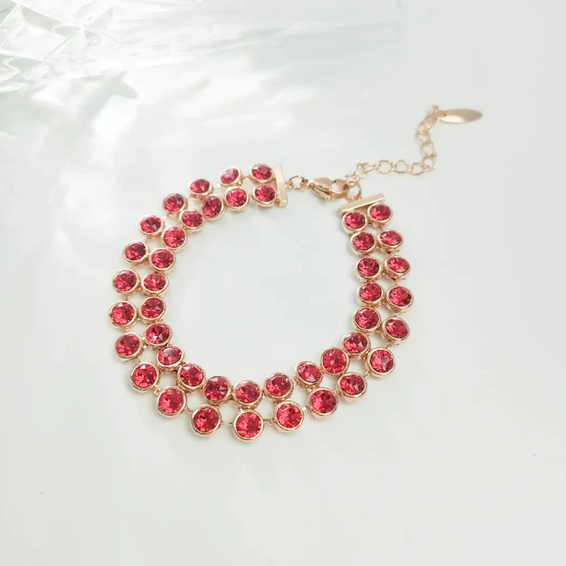 

Top Jewelry Trend 2023 Luxury Women's Bracelet made with Austrian Crystal for Girls Christmas Party Jewelery Accessories Gifts