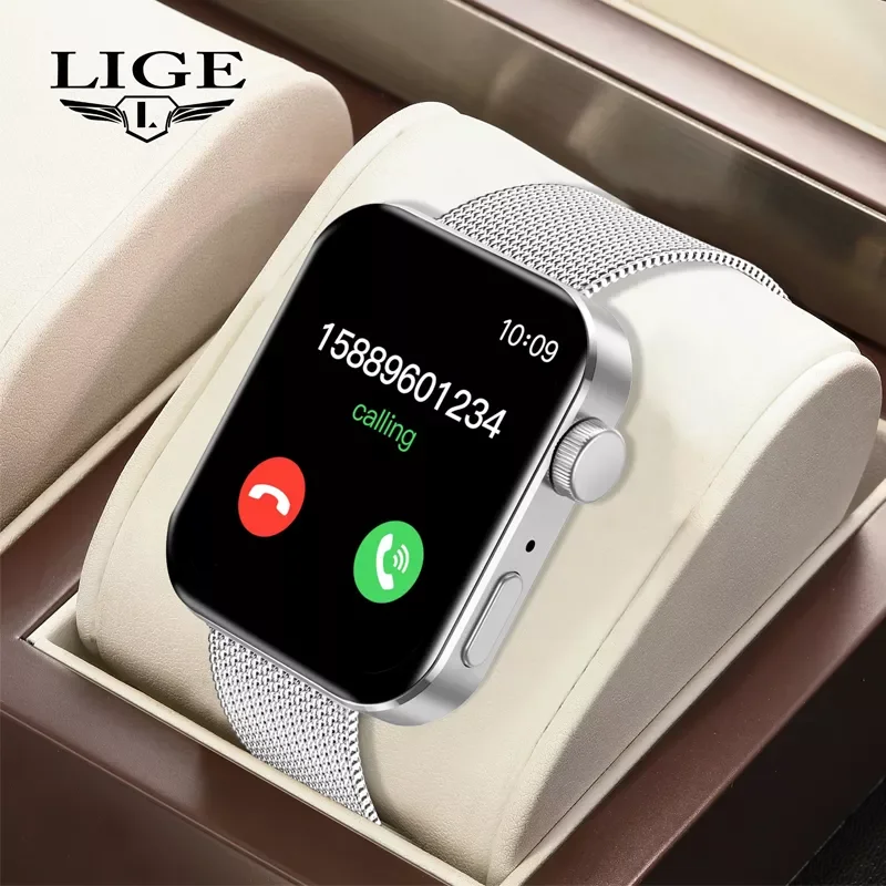 

Мужские Смарт-часы LIGE 2021 с Bluetooth, фитнес-трекером, пульсометром и функцией вызова
