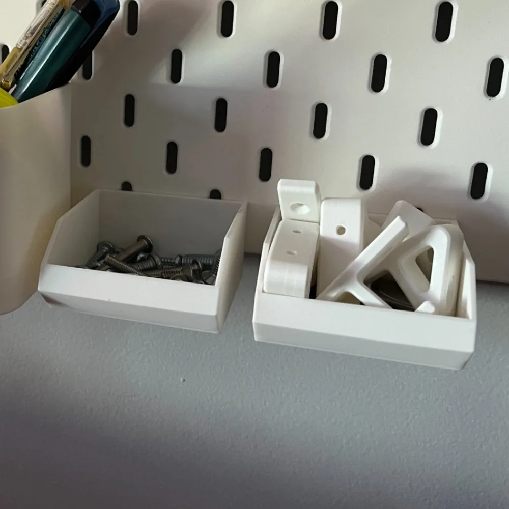 Фото Стойка-органайзер для инструментов для IKEA Skadis, пластиковая компактная подвесная коробка для хранения, прочная стойка для хранения из полипропилена «сделай сам», кухонные аксессуары №1