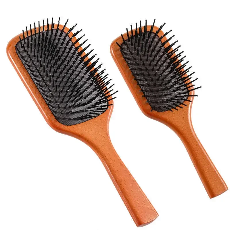 

Professional Healthy Paddle Cushion Massage Brush Wood Comb Hairbrush Comb Scalp Hair Care Healthy Hairdressing Styling Tools