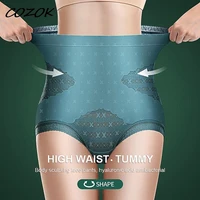 cozok womens panties push up soft underwear print seamless briefs slimming female breathable lingerie high waist body shaper