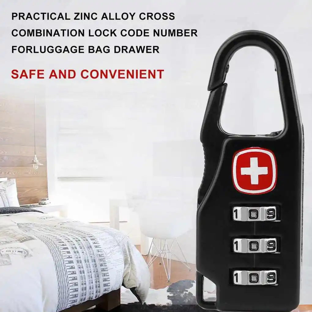 

Practical Zinc Alloy Cross Combination Lock Code Number for Luggage Bag Drawer Combination Lock