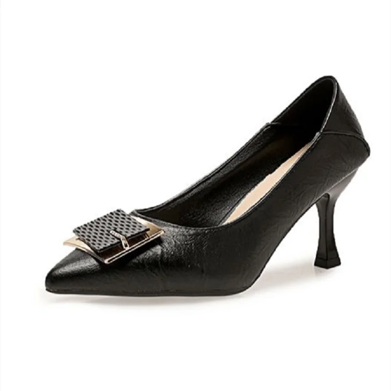 Zapatos de mujer женские модные милые легкие черные туфли на шпильке для карьеры офисные