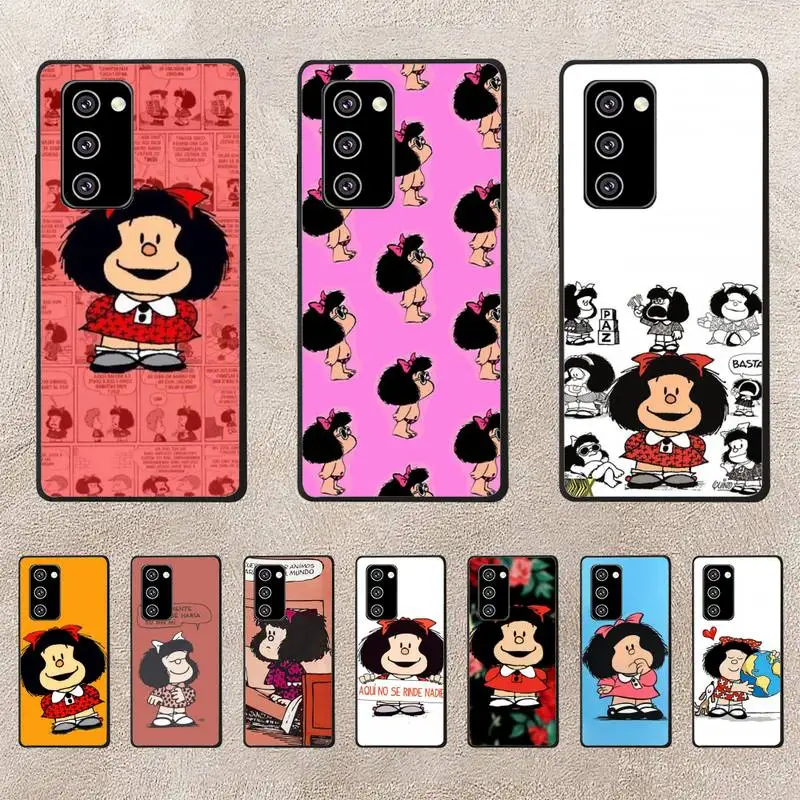 

Mafalda Phone Case For Oppo Reno Realme C3 6Pro Cover For Vivo Y91C Y17 Y19 Funda Capa