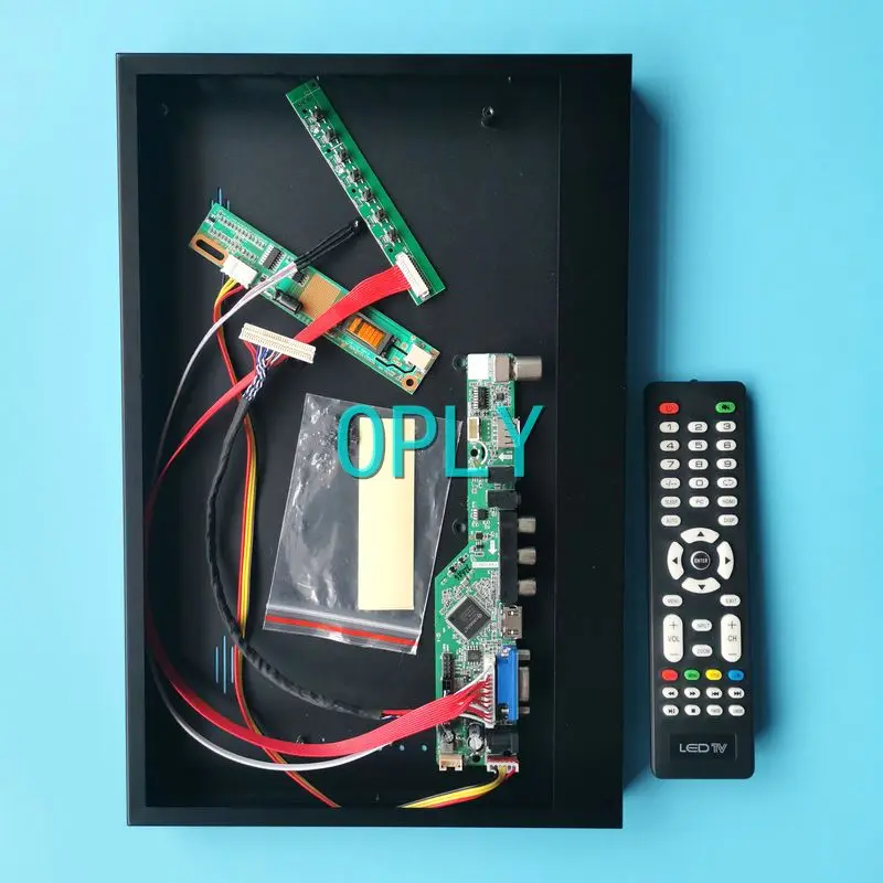 

Metal Case+TV Analog Controller Board Fit HT141WX1 HT141WXB DIY Kit VGA AV USB HDMI-Compatible 1280*800 1CCFL 30 Pin LVDS 14.1"