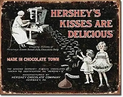 Металлическая вывеска Hersheys Kisses
