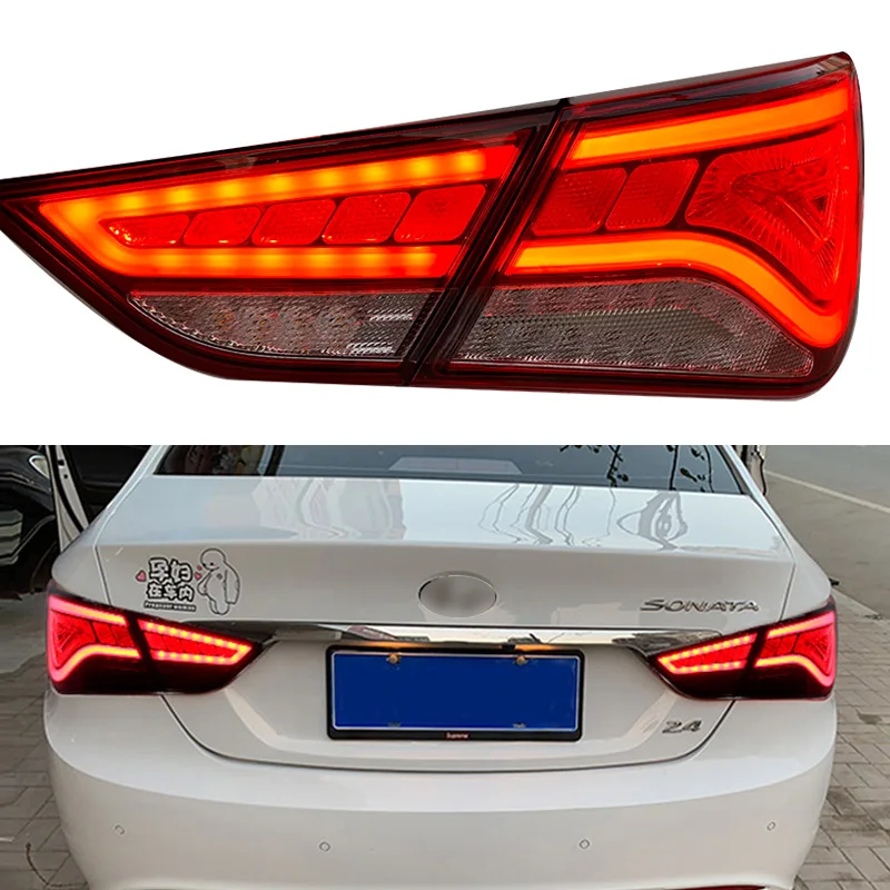 

Светодиодный задний светильник в сборе для Hyundai Sonata 8 2011-2014 задний ходовой светильник + тормоз + задний фонарь + указатель поворота светодиодн...