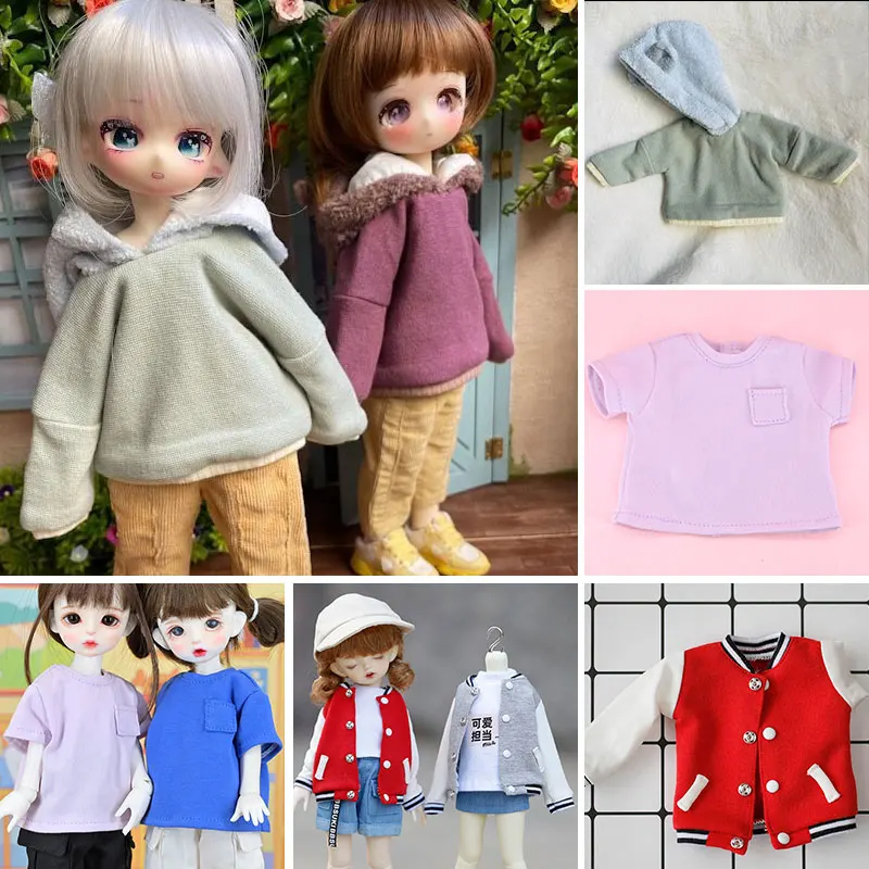 

Аксессуары для кукол Yosd 1/6 bjd для мужчин и женщин, универсальная Повседневная Лоскутная лента с рукавом, Верхняя Одежда для куклы