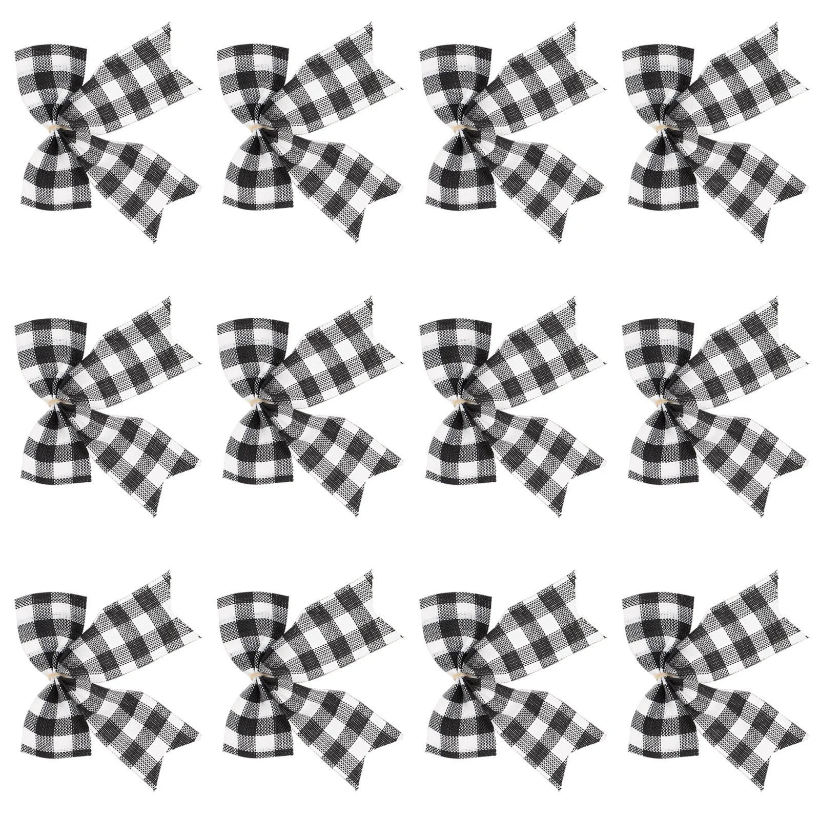 

Christmas Bowknot Tree Bows Bow Ornament Ornaments Wreath Hanginggift Decor Diy Baskets Ribbon Decorations Festival Black Plaid