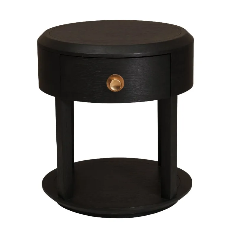 

Modern Minimalist 1 Drawer Nightstand in Tuxedo Black