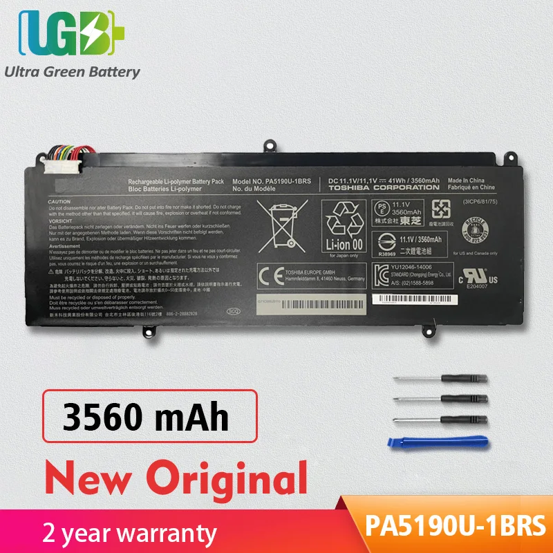 

UGB New Original PA5190U-1BRS Battery For Toshiba Satellite Click 2 Pro P30W-B P30W-B-10E F K D P35W-B P35W-B3226 11.1V 41Wh