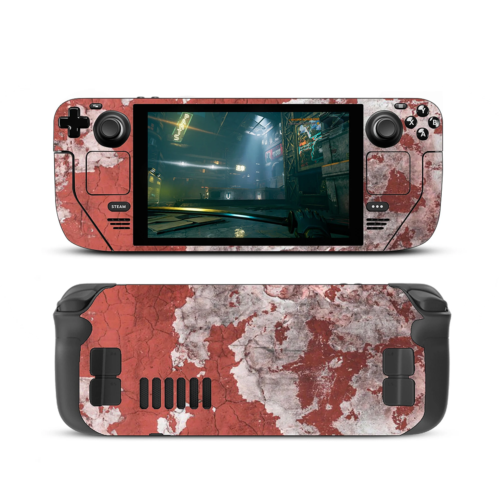

Steam Deck Skin,Red Skin Vinyl for Steam Deck Console,Full Set Protective Decal Wrapping Cover For Valve Console Stickers