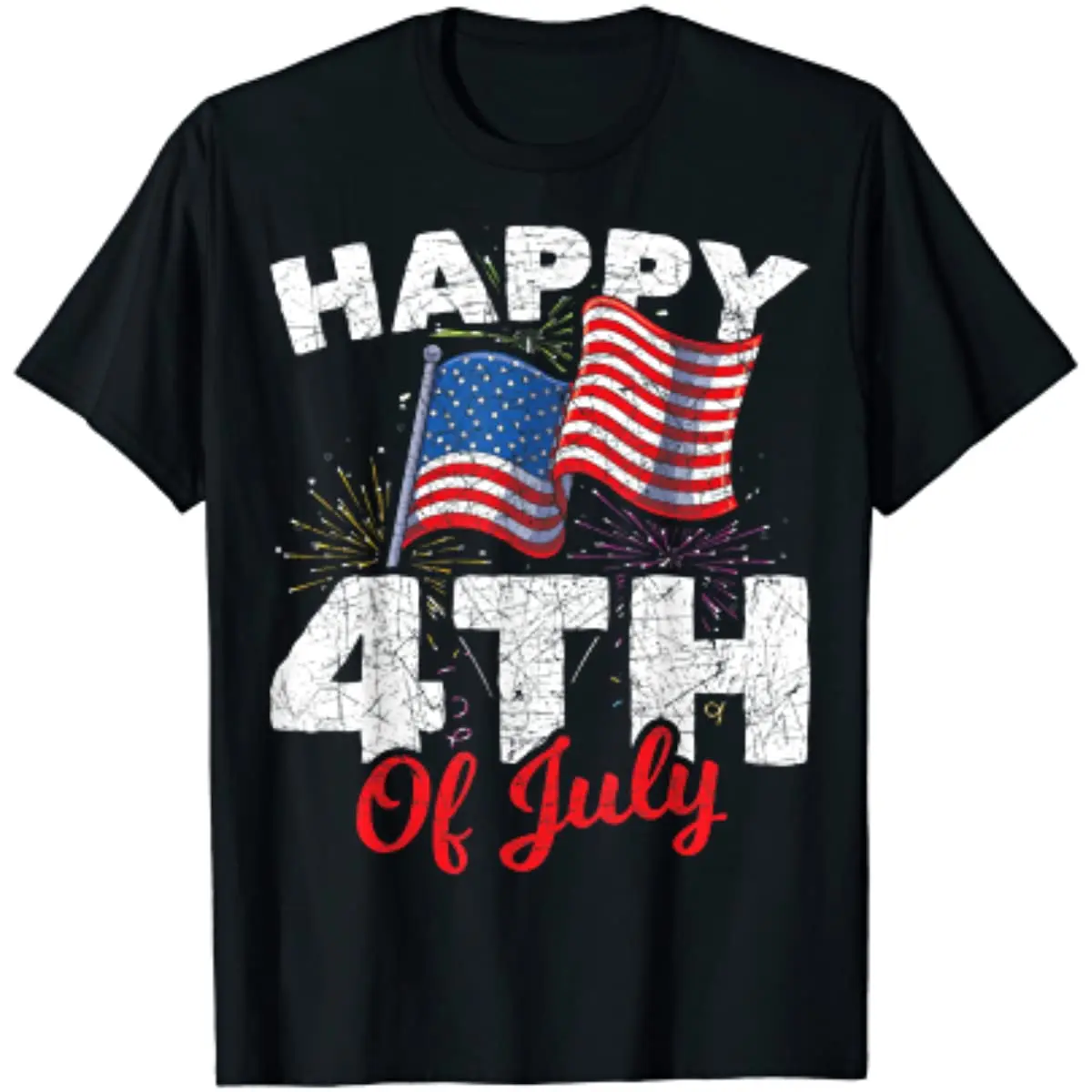 

Happy 4th of July Patriotic American US Flag 4th of July T-Shirt Oversized T Shirt Casual Daily Four Seasons Tees Streetwear