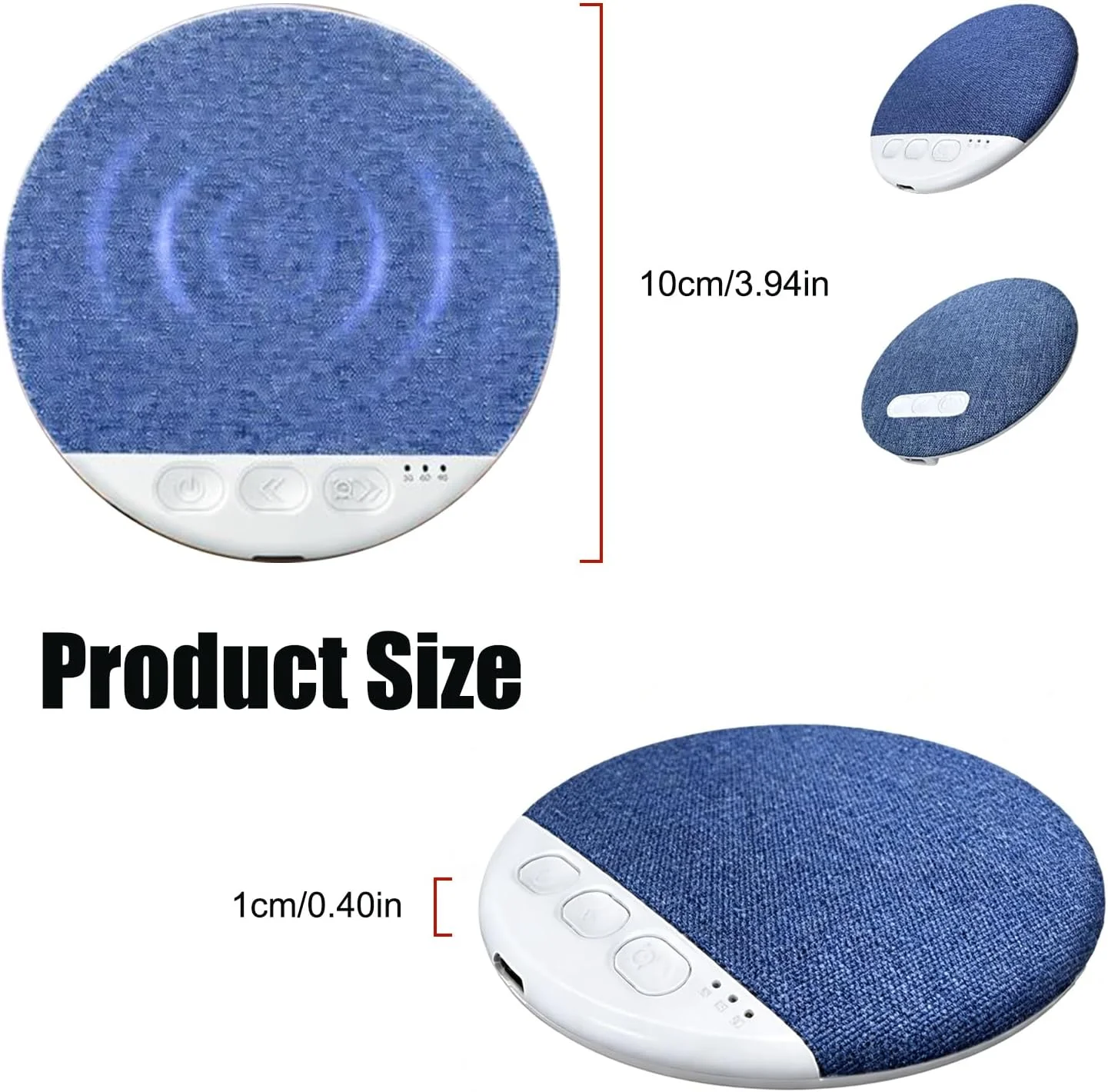 Мини-колонка KUTOU Bluetooth для сна, беспроводная колонка под подушку с таймером белого шума, стереозвуком и басами для улучшения сна (art.: 3920d884cd0cc) - 3920d884cd0cc