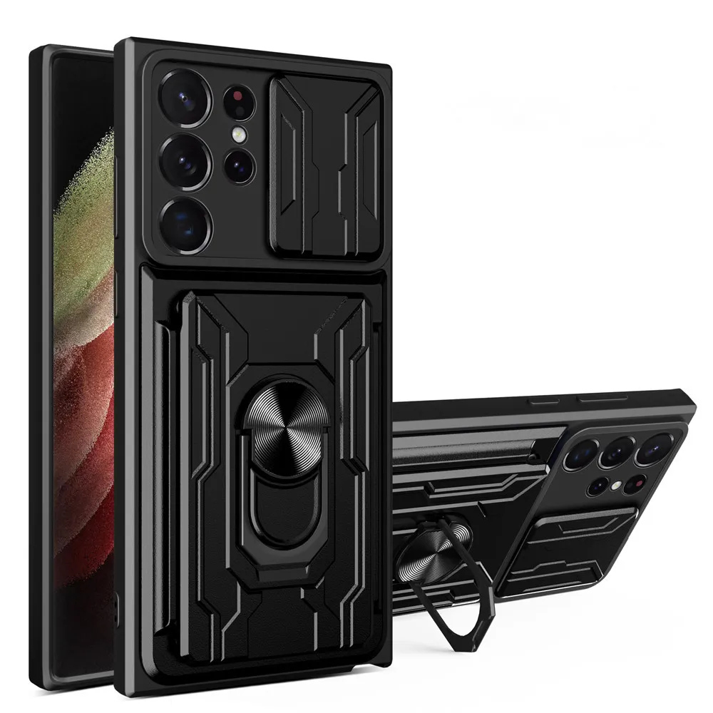

Sliding Camera Protection Case for Samsung Galaxy S23 Ultra S22 S21 S20 Plus A04 M51 M33 M53 A13 A23 A33 A53 A51 A71 Ring Cases