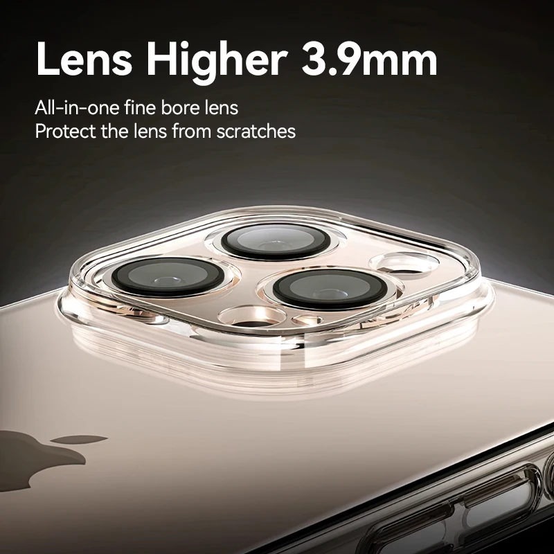 Joyroom для iPhone 16 15 Pro Max защитный чехол объектива анти-желтый прозрачный