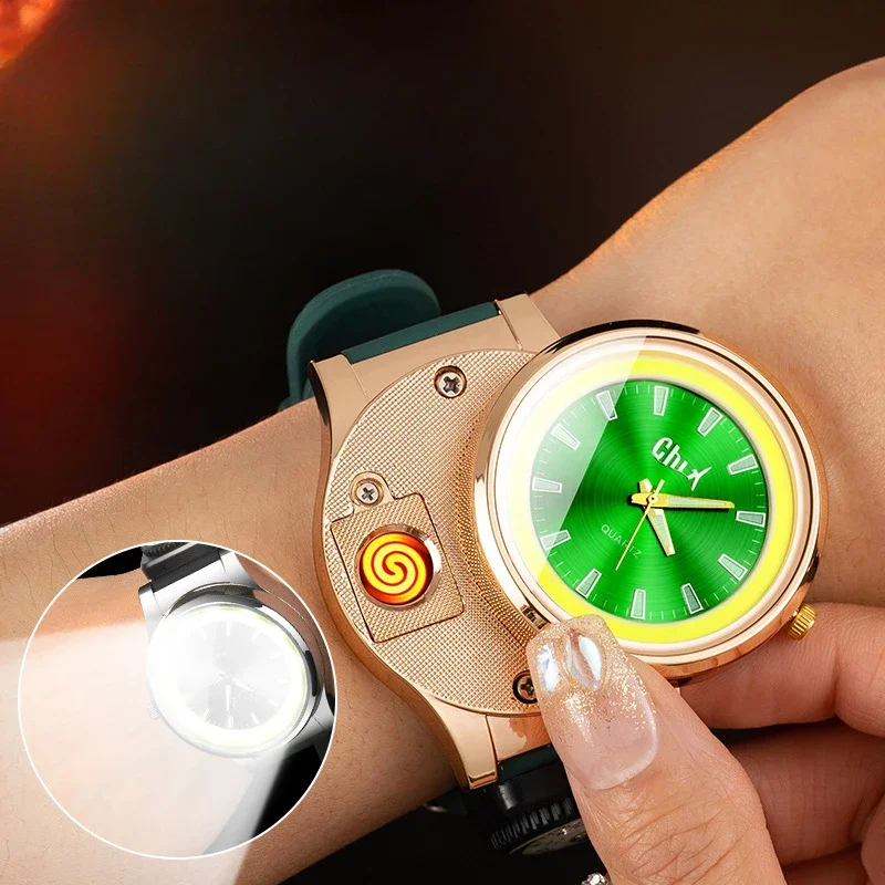 Вольфрамовые ветрозащитные перезаряжаемые зажигалки персонализированные часы