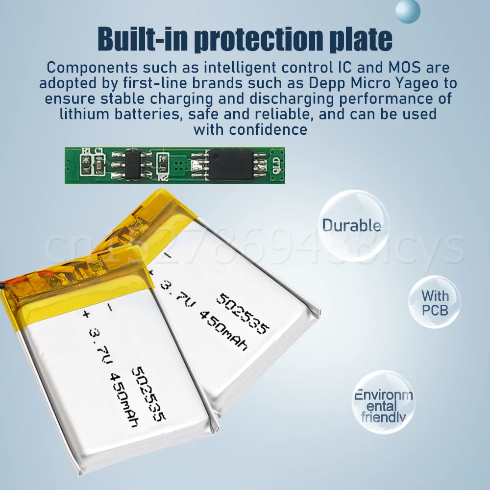 502535 052535 mAh 450 V Li ion литиевая полимерная аккумуляторная батарея для GPS MP3 MP4 Bluetooth