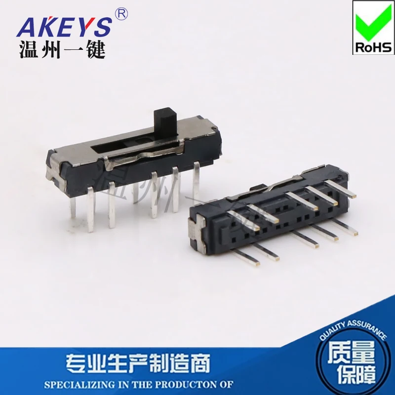 100 шт. MSS-24D20 небольшой тумблер 10-контактный вертикальный вставной 4-ступенчатый