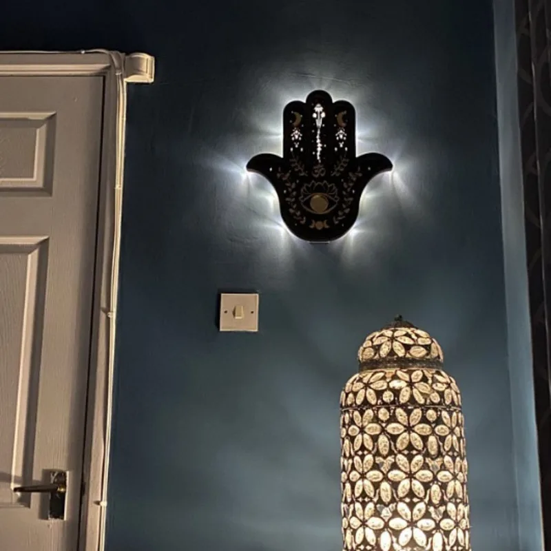 Настенный 3d-светильник Хамса 30 см в стиле ретро