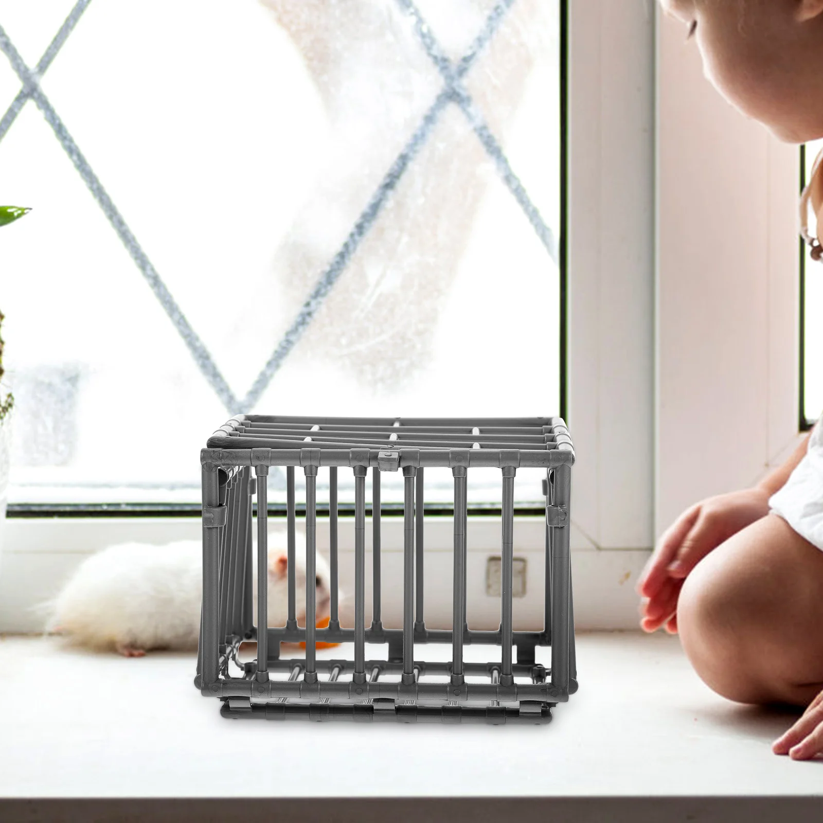 2 шт. Миниатюрная пластиковая клетка для животных