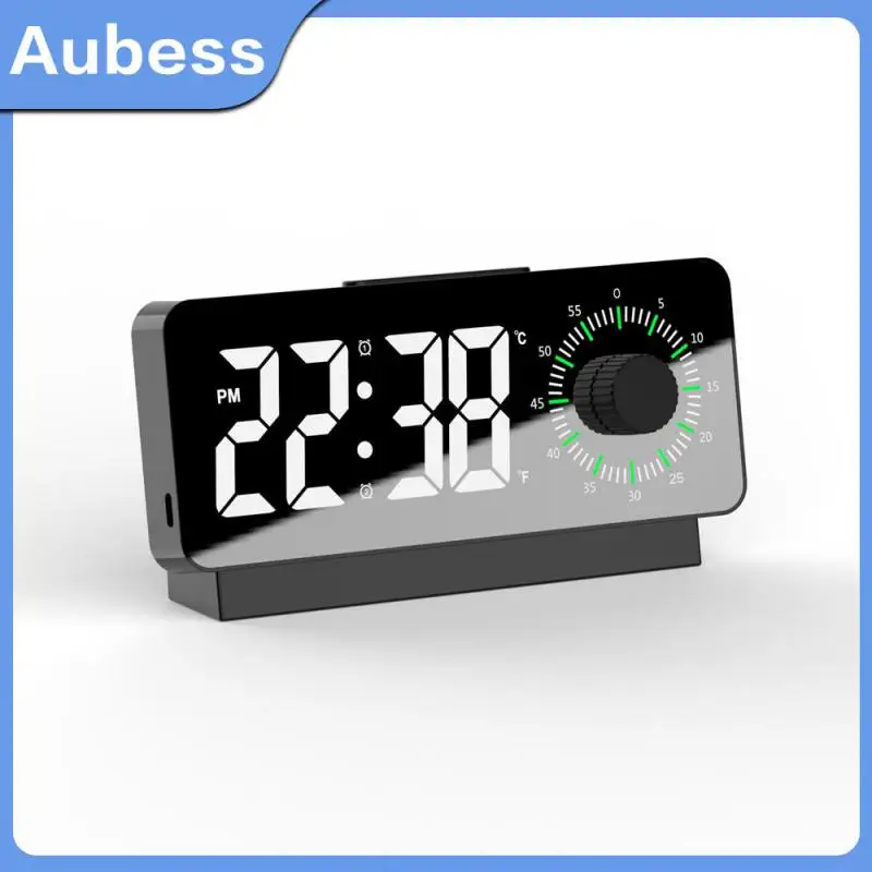 

One Day Can Set Two Groups Visualization Dual Display Independent Alarm Clock Setting New Knob Design Alarm Clock Simple Clock
