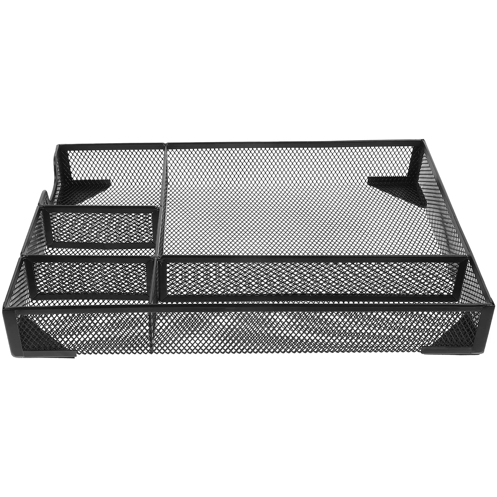 

Organizer Tray File Mesh Desktop Storage Desk Holder Makeup Box Stationery Metal Folder Paper Letter Document Vanity Drawer