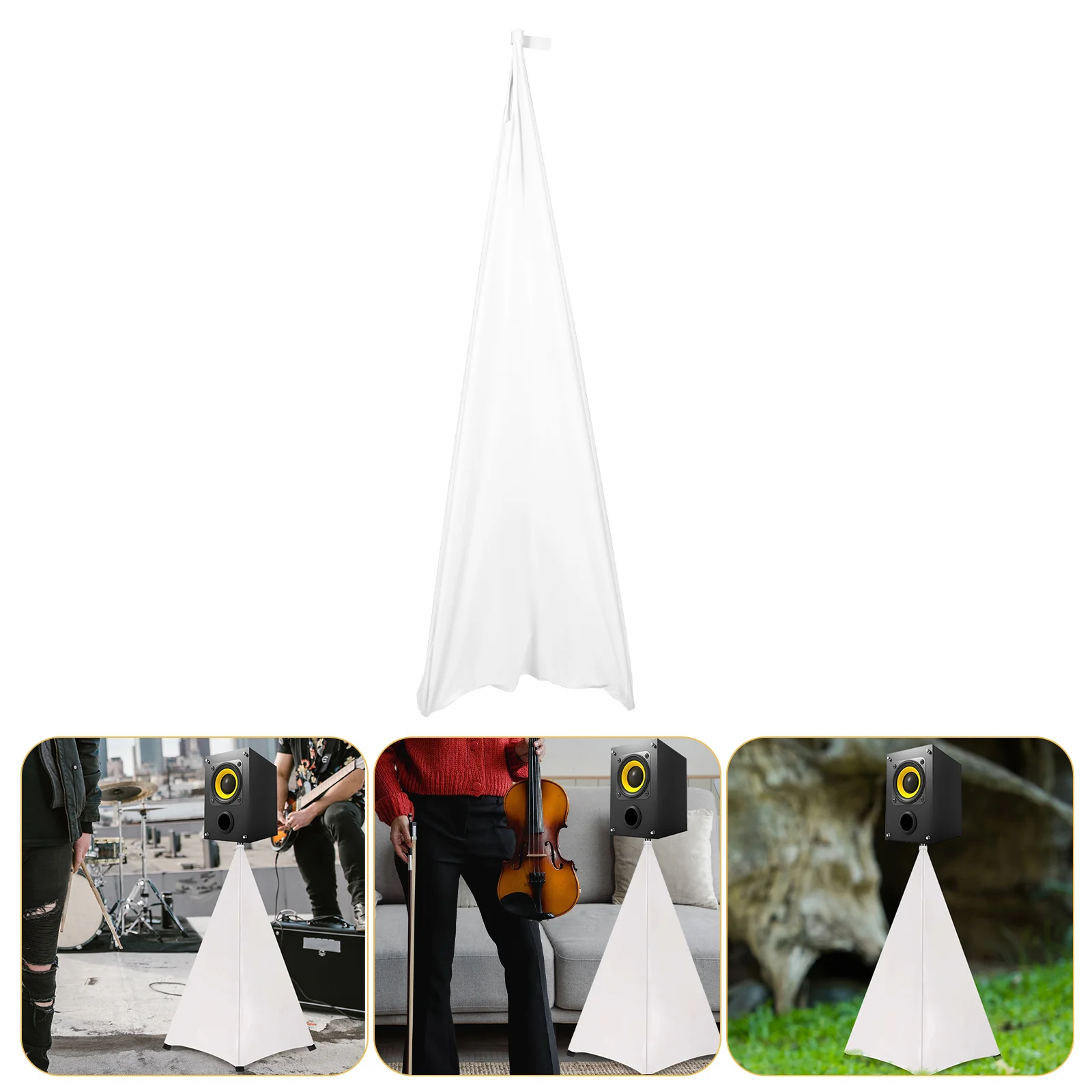 

Speaker Covers Stand Scrim Cover Dj Tripod Exquisite Skirt Scrims Useful White Pole Elastic Tool Band Protector Accessory Use
