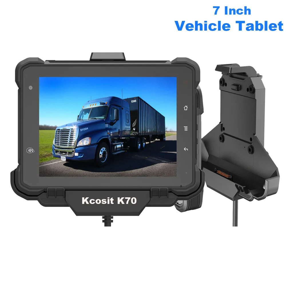 Original Kcosit K70 Rugged Android Vehicle Tablet PC IP67 7 Inch Industrial Panel RS232 CAN BUS ELD 4G LTE OBD Fleet Management