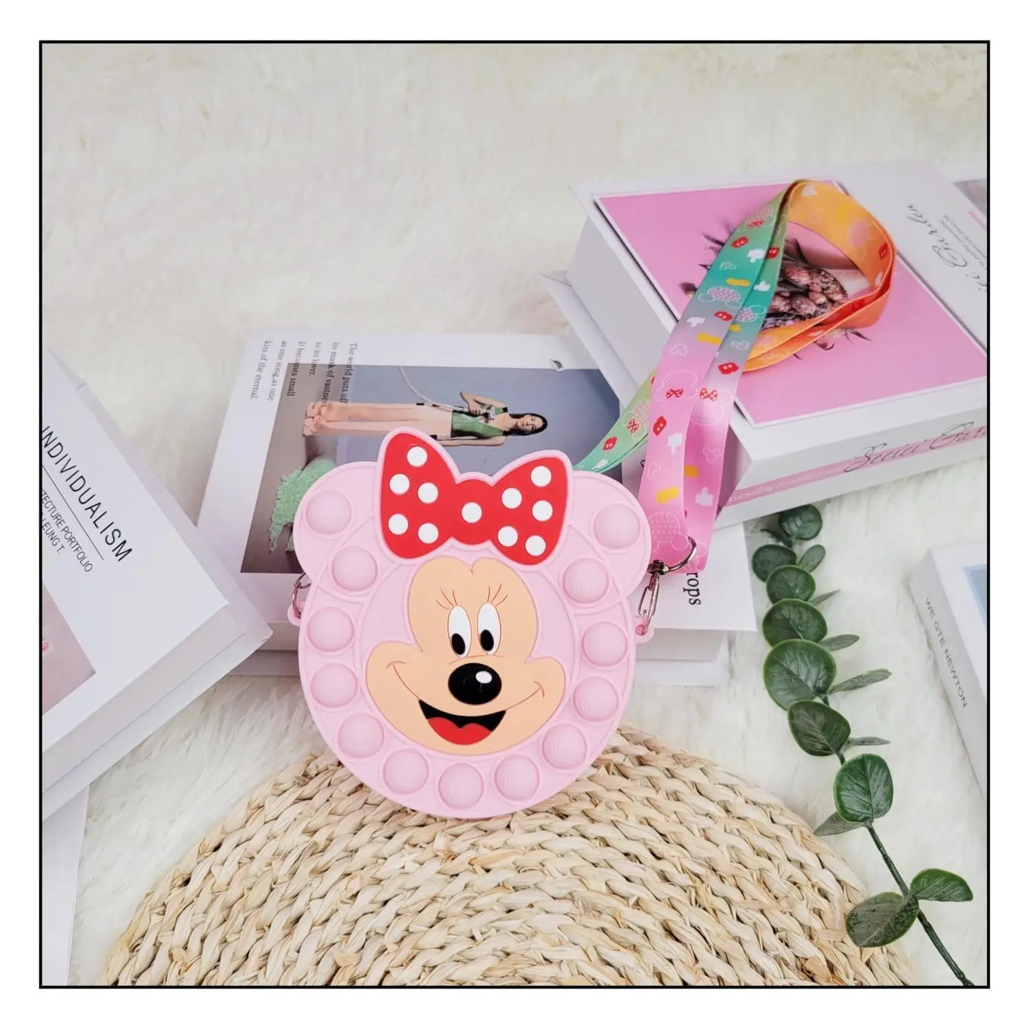 Новая сумка для игрушек декомпрессии с головой Минни-Маус кошелек монет