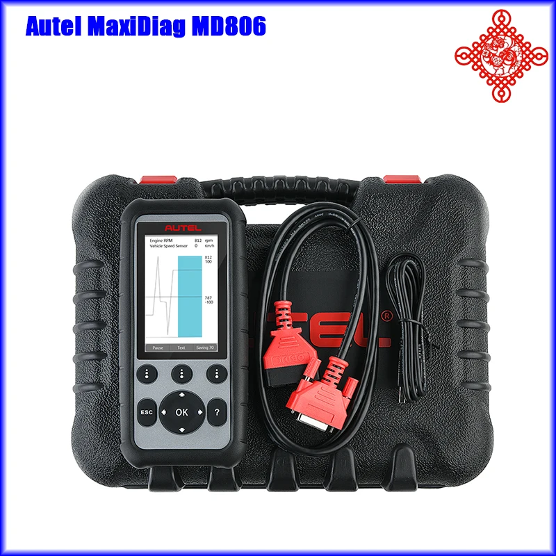 

Autel MaxiDiag MD806 OBDII Scanner OBD 2 Car Diagnostic Tool 4 System Code Reader Upgraded Version PK MD802/MD806/MD808