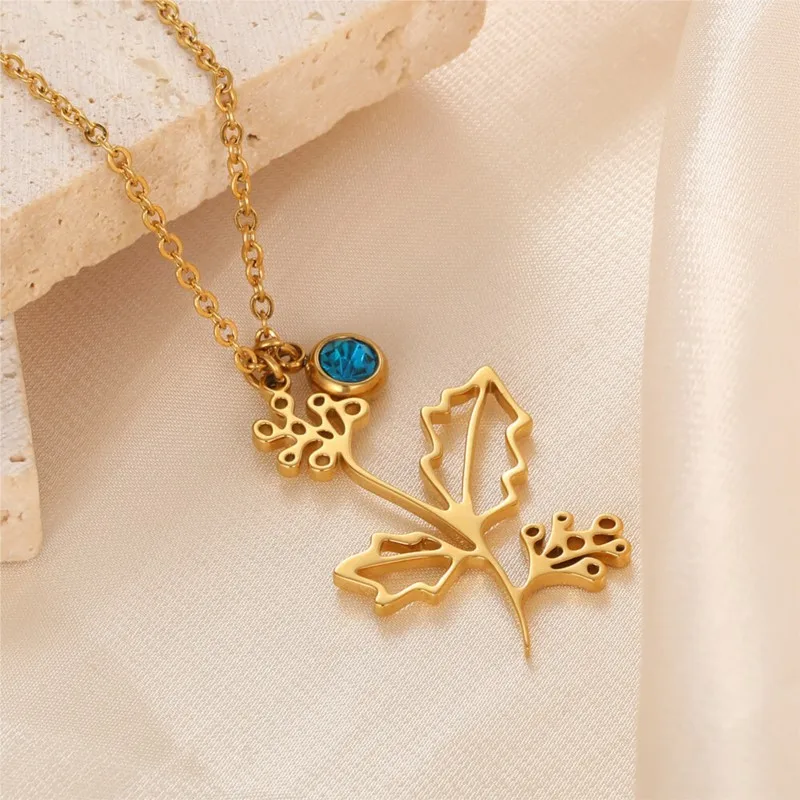 Женское колье с подвеской в виде цветка ANENJERY из нержавеющей стали 316L