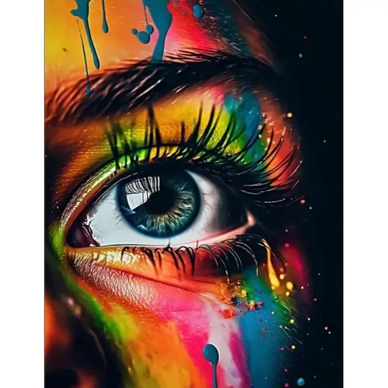 Картина по номерам GATYZTORY набор для рисования на холсте с красочными глазами