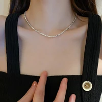 new fashion trend shiny geometric irregular square necklace ring bracelet earrings men and women couple jewelry party gift