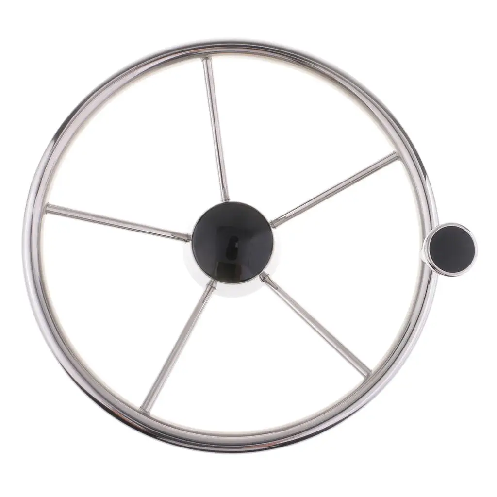 Универсальный 5-спицевой руль из нержавеющей стали для лодки и яхты вал 3/4 дюйма с