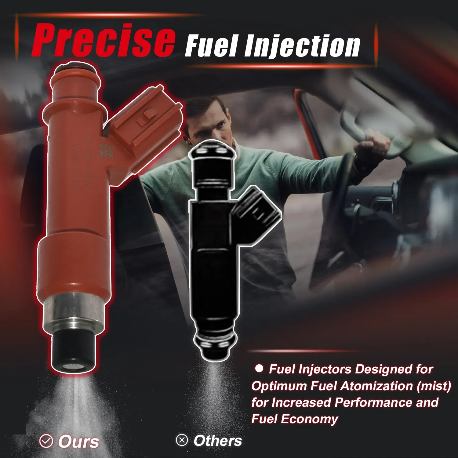 Топливные форсунки 23250-22090 для 2004-2008 Toyota Corolla ZZE142 1zzfe Matrix 23209-22090 высокого качества 4