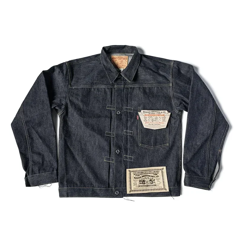 Прочная джинсовая куртка Bronson 1943 года модель S506XX из джинсовой ткани Slub Raw Selvedge